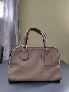 Coach Taupe/tan Leather Satchel Bag
